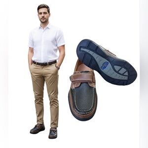 Dr. Comfort Mike Men’s Two-Tone Leather Shoes – Size 10.5